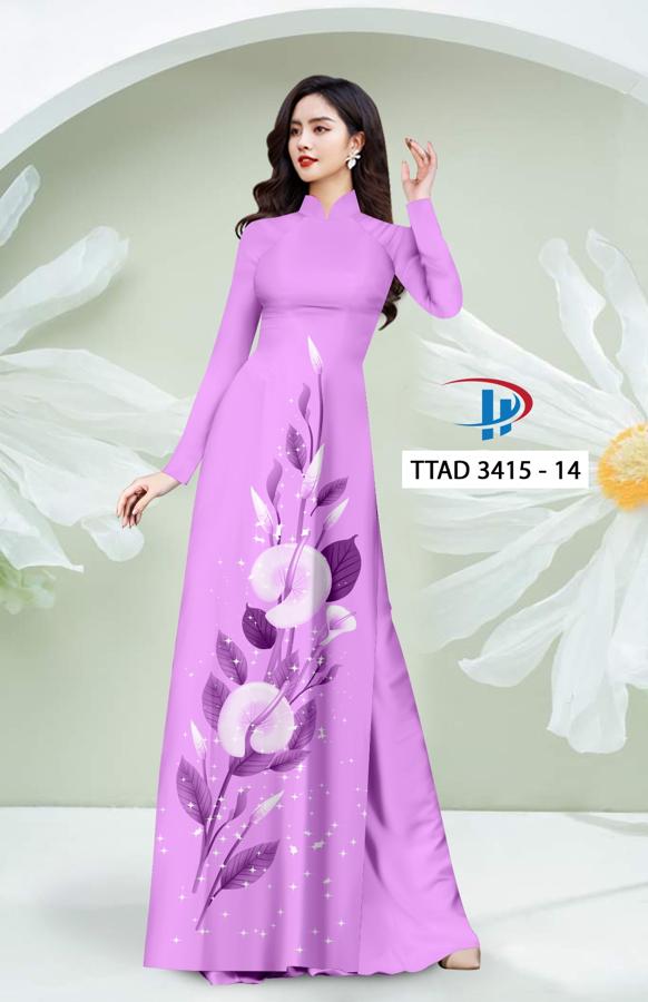 Vải Áo Dài Hoa Hồng Môn AD TTAD3415 11